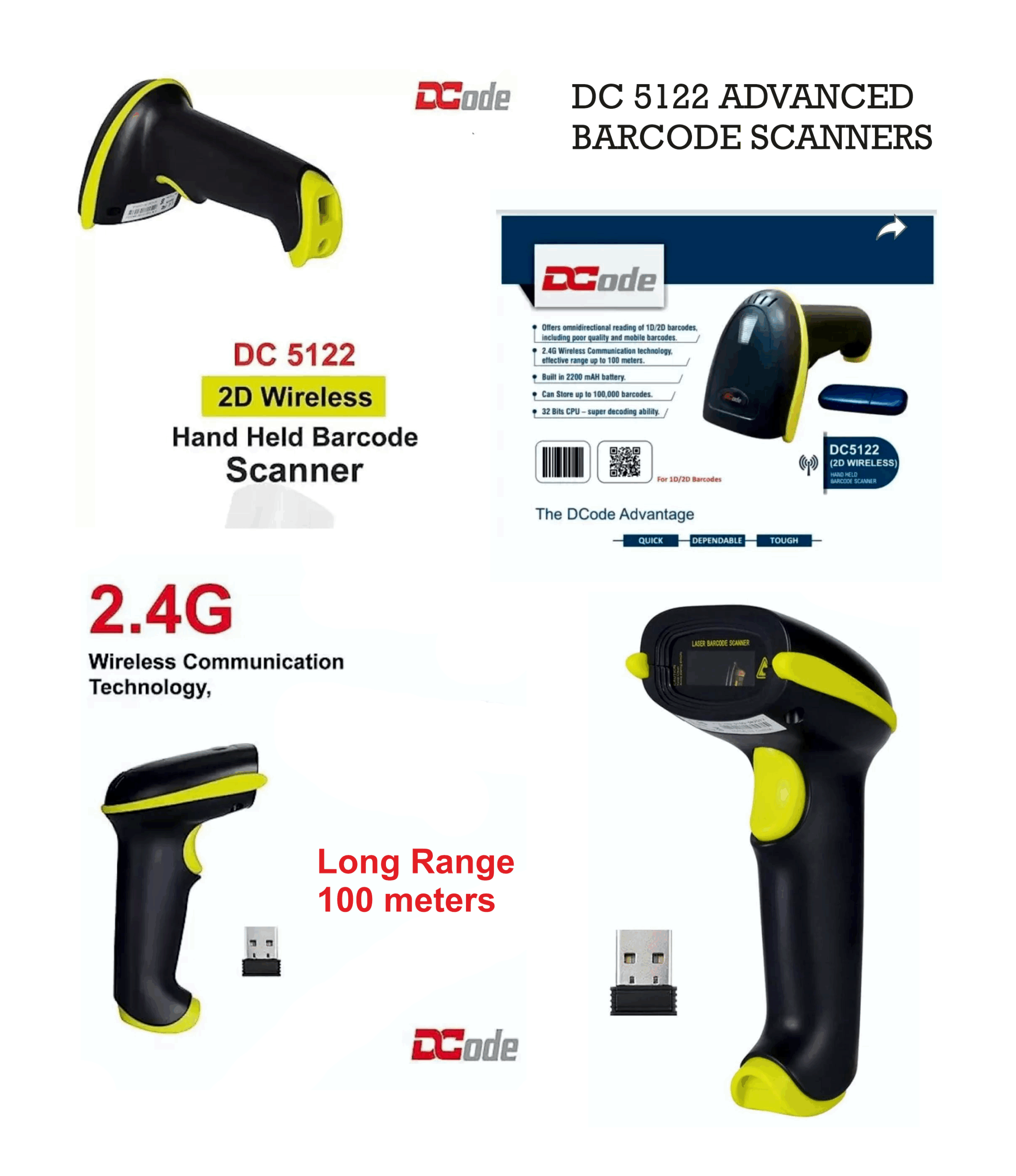 BARCODE SCANNER DC5122 BT - Quot n Code Technologies